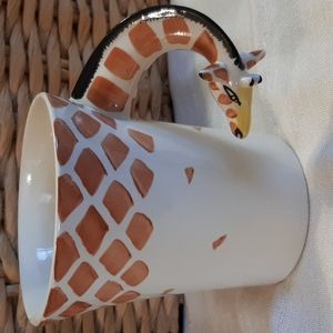 Pier 1 Imports Handpainted Giraffe Oversized Mug, Perfect Condition